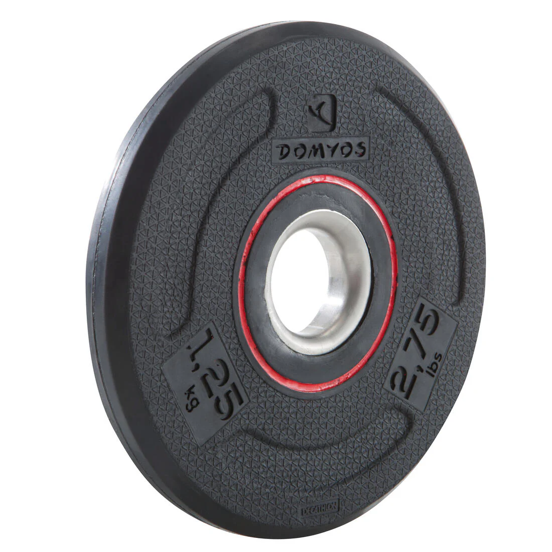 Rubber Disc Weight 1.25 kg, 1 inch / 28mm, Partly Recycled Cast Iron - Image 5