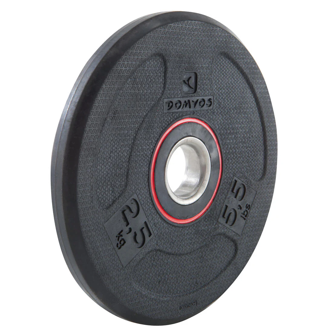 Rubber Disc Weight 2.5 kg 1 Inch / 28mm Partly Recycled Cast Iron