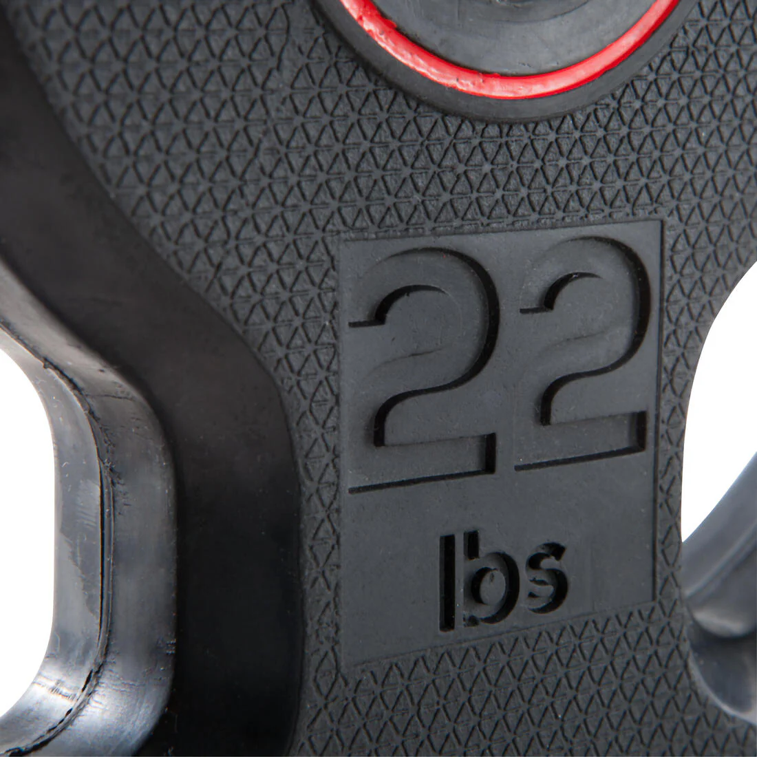 Rubber Disc Weight with Handles 10 kg 1 Inch / 28mm Partly Recycled Cast Iron - Image 5