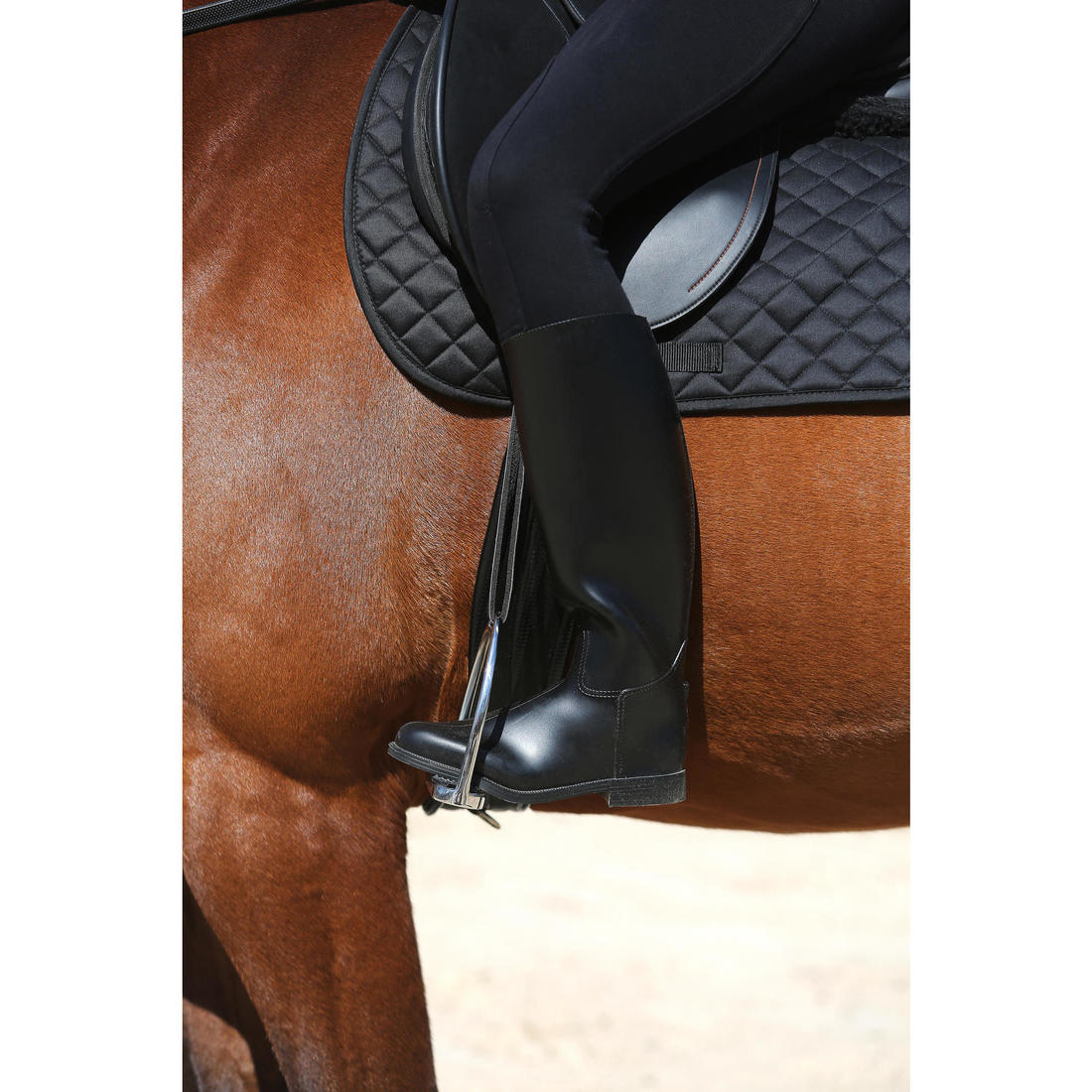 Schooling Adult Horse Riding Long Boots - Black - Image 10