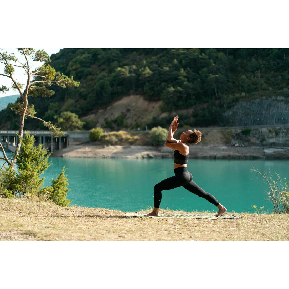 Seamless 7/8 Yoga Leggings - Black/Anthracite - Image 10