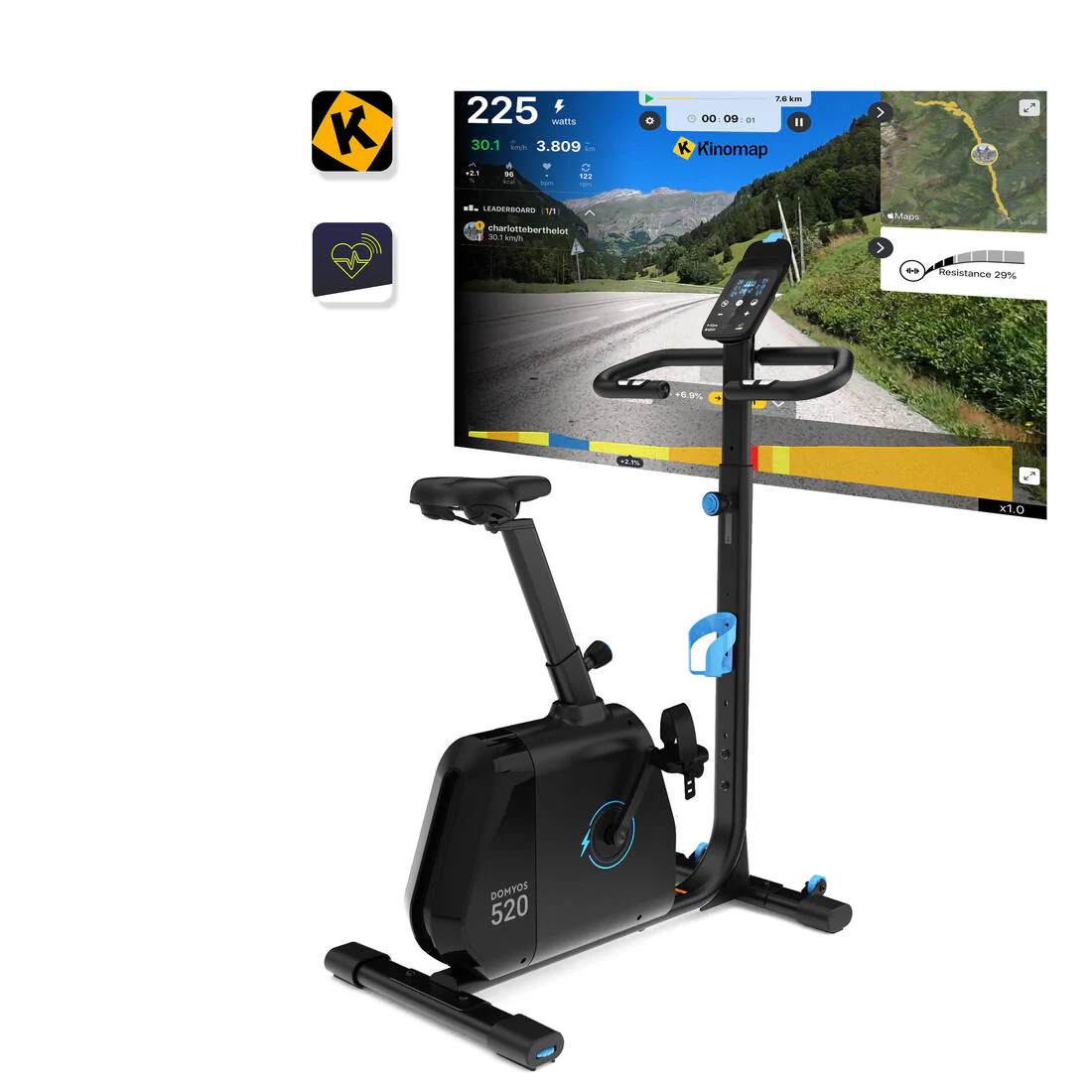 Self-Powered Exercise Bike 520 Connected to Coaching Apps - Image 2