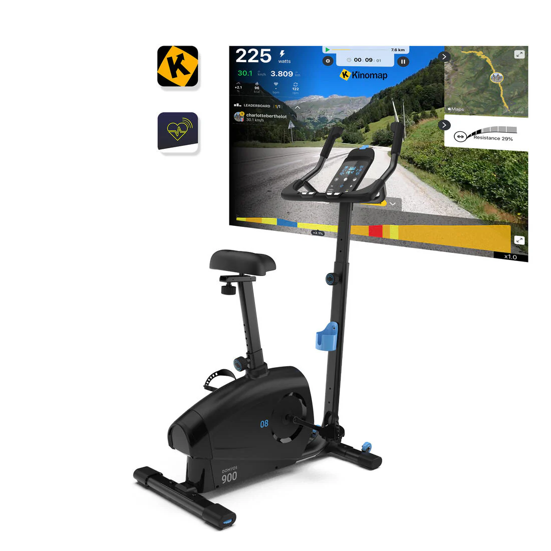 Self-Powered Exercise Bike 900 Connected to Coaching Apps - Image 2