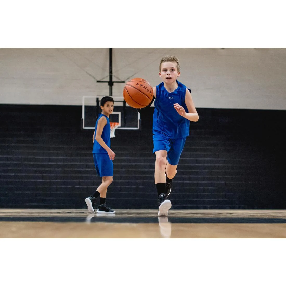 SH100 Boys'/Girls' Beginner Basketball Shorts - Blue - Image 5