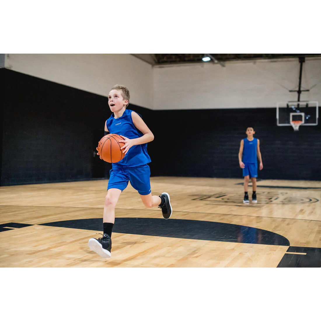 SH100 Boys'/Girls' Beginner Basketball Shorts - Blue - Image 8