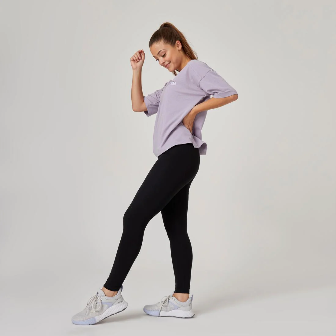 Shaping Cotton Fitness Leggings - Black - Image 3