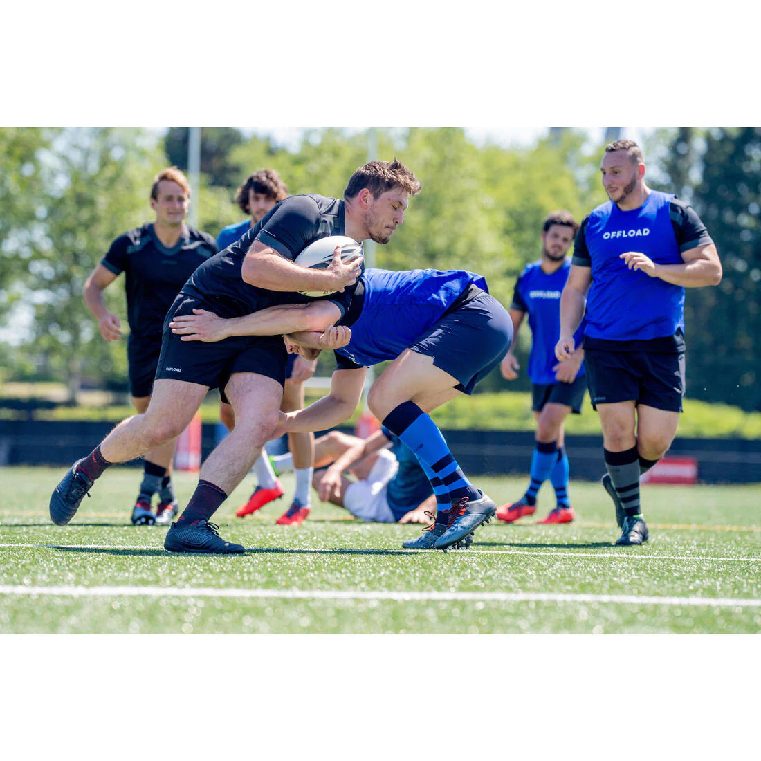 Short-Sleeved Rugby Shirt R100 - Black - Image 11