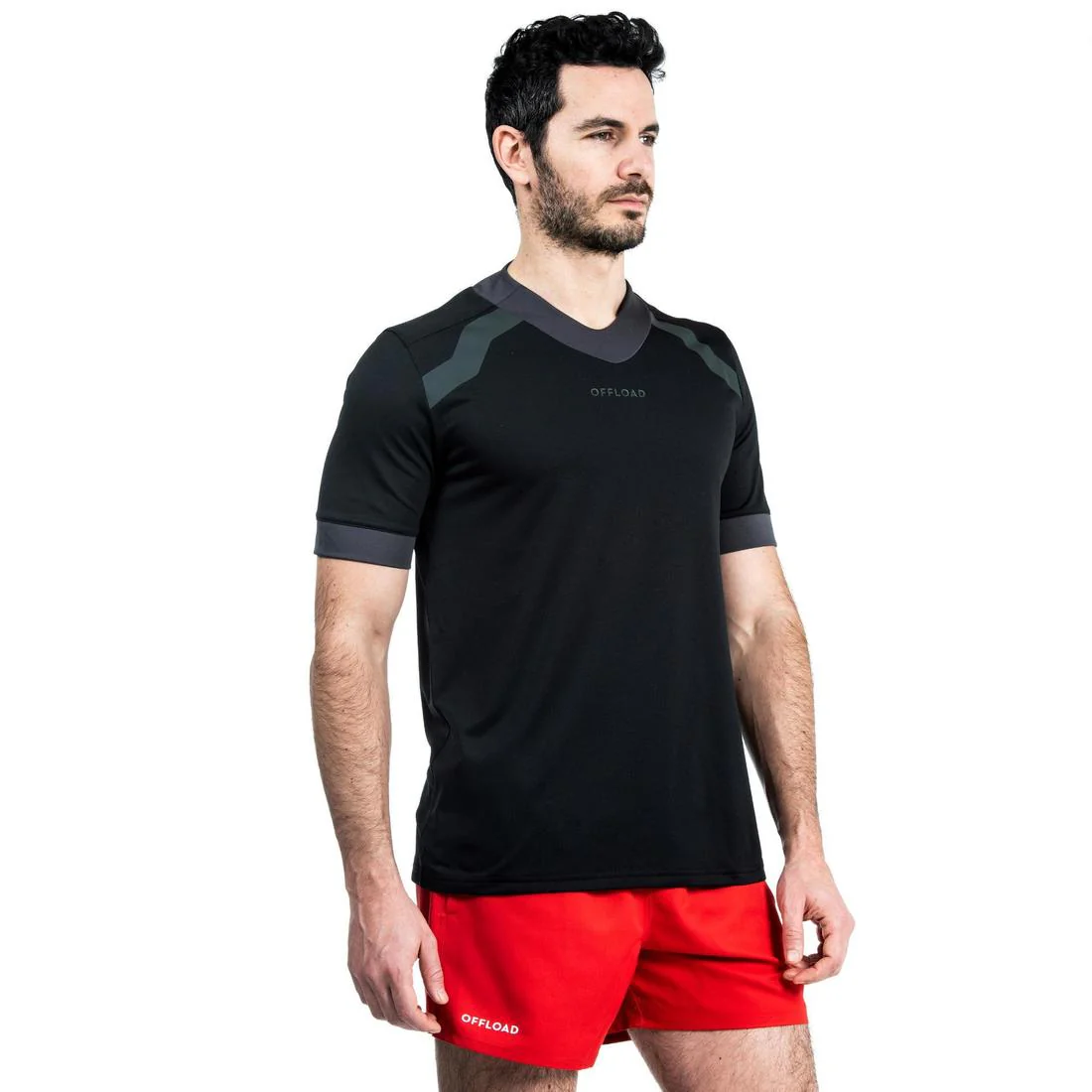 Short-Sleeved Rugby Shirt R100 - Black - Image 2