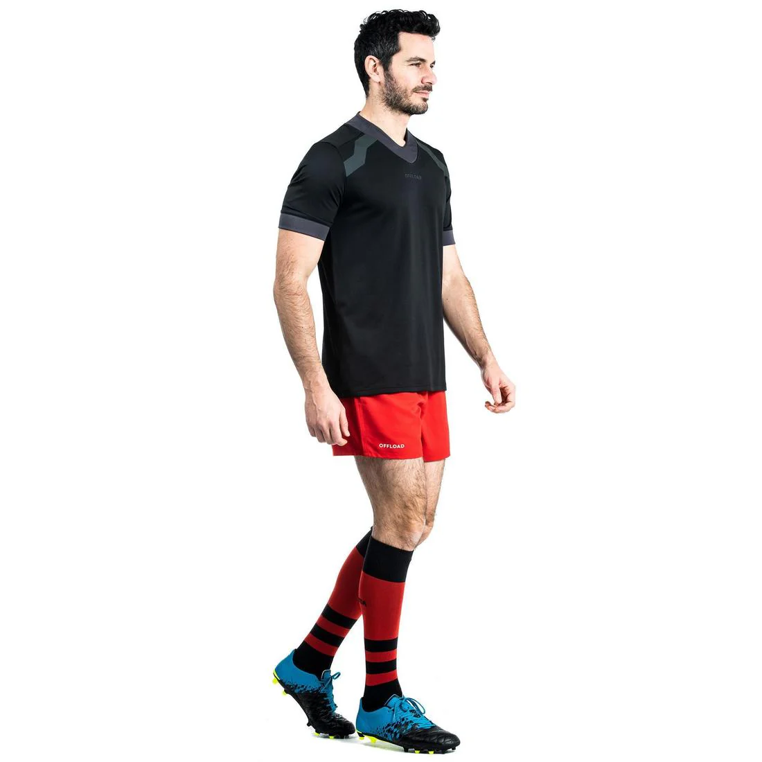 Short-Sleeved Rugby Shirt R100 - Black - Image 5