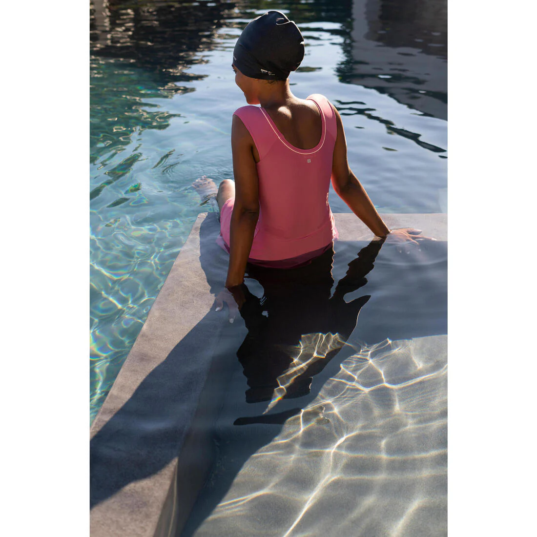 Silicone swimming cap - one size - long hair - Image 5