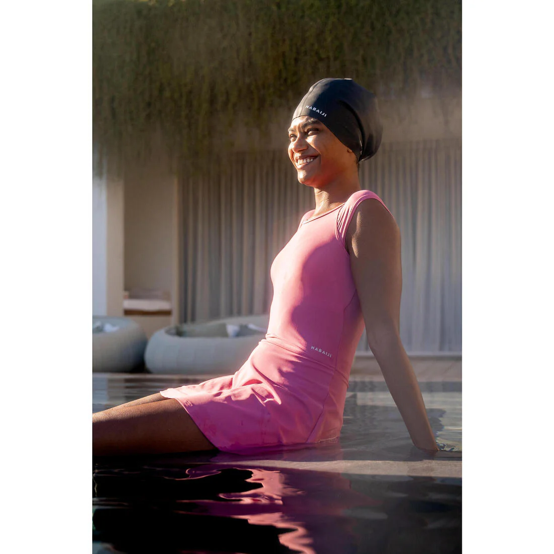 Silicone swimming cap - one size - long hair - Image 7