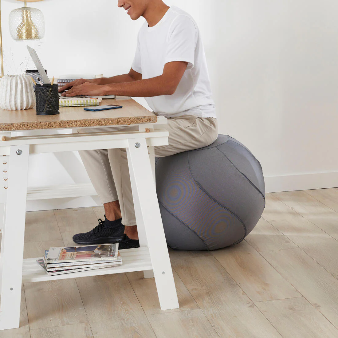 Size 3 / 75 cm Swiss Ball Cover - Grey - Image 2