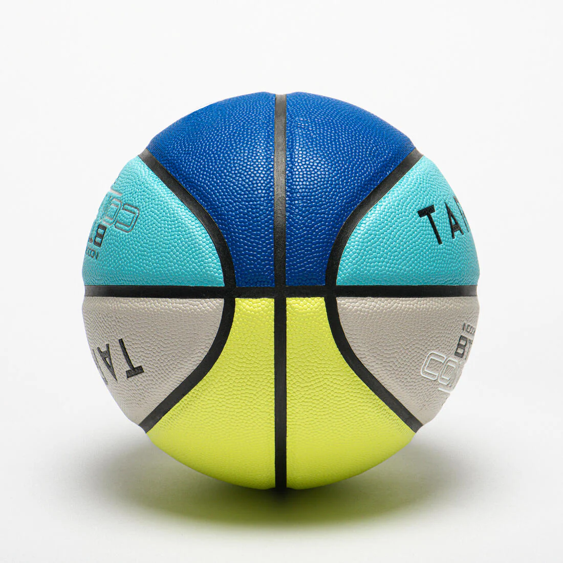 Size 5 Basketball BT500 - Blue/Grey/Yellow - Image 3