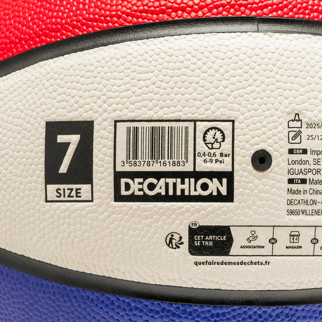 Size 7 Basketball FIBA Control Match BT500 - Image 15
