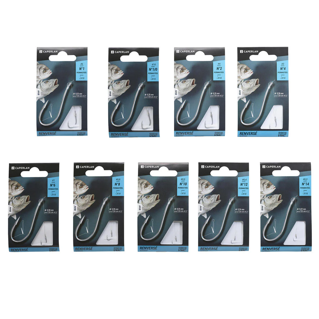 SN REVERSED spade-end hooks to line for sea fishing - Image 5