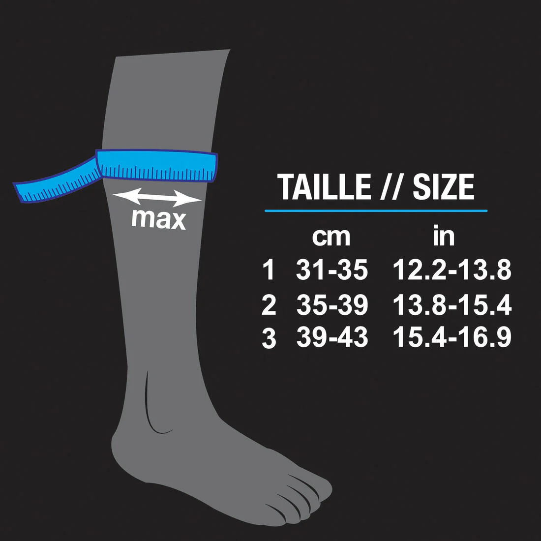 Soft 300 Men's/Women's Left/Right Compression Calf Support - Black - Image 4