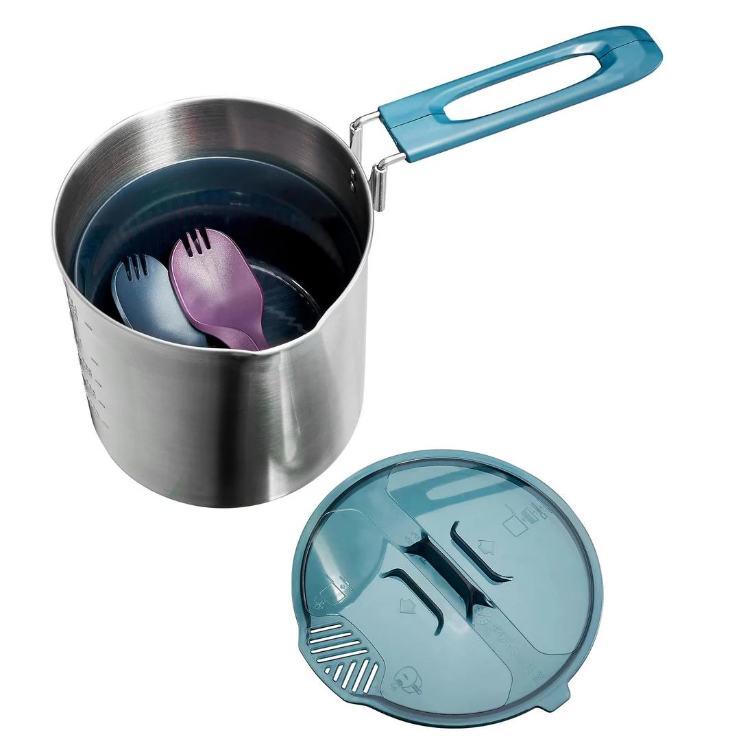 Stainless steel trekking cookset - 2-person - MT500 - Image 5