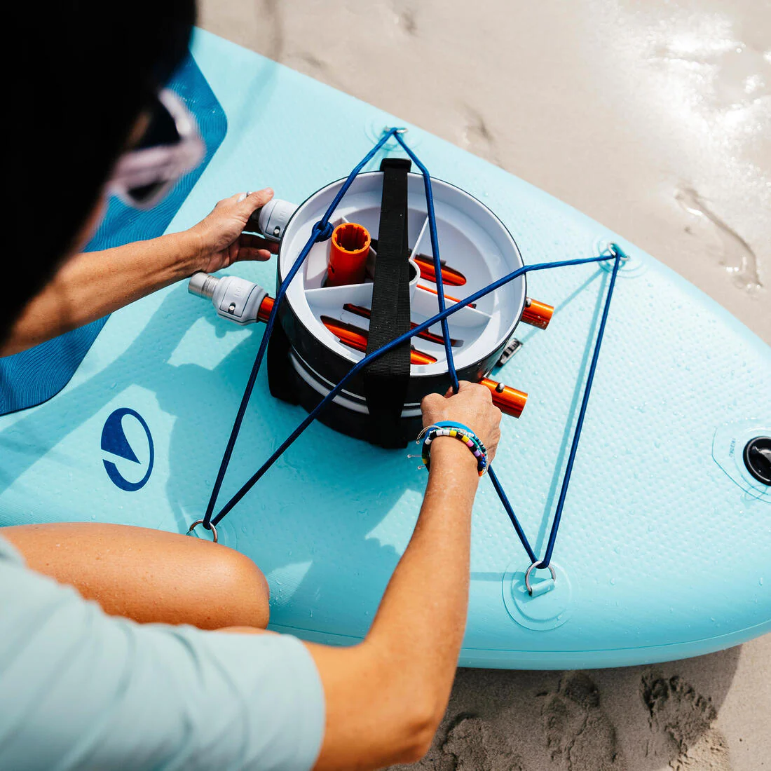 Inflatable stand-up paddleboard pack 10'6, 100 blue - Image 27