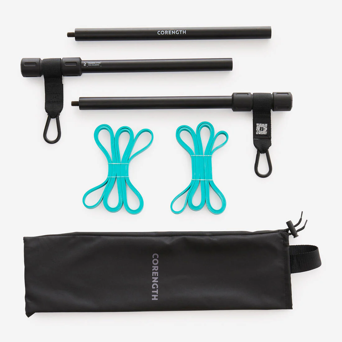 Strength Training Bar with Two 15 kg Bands - Image 5