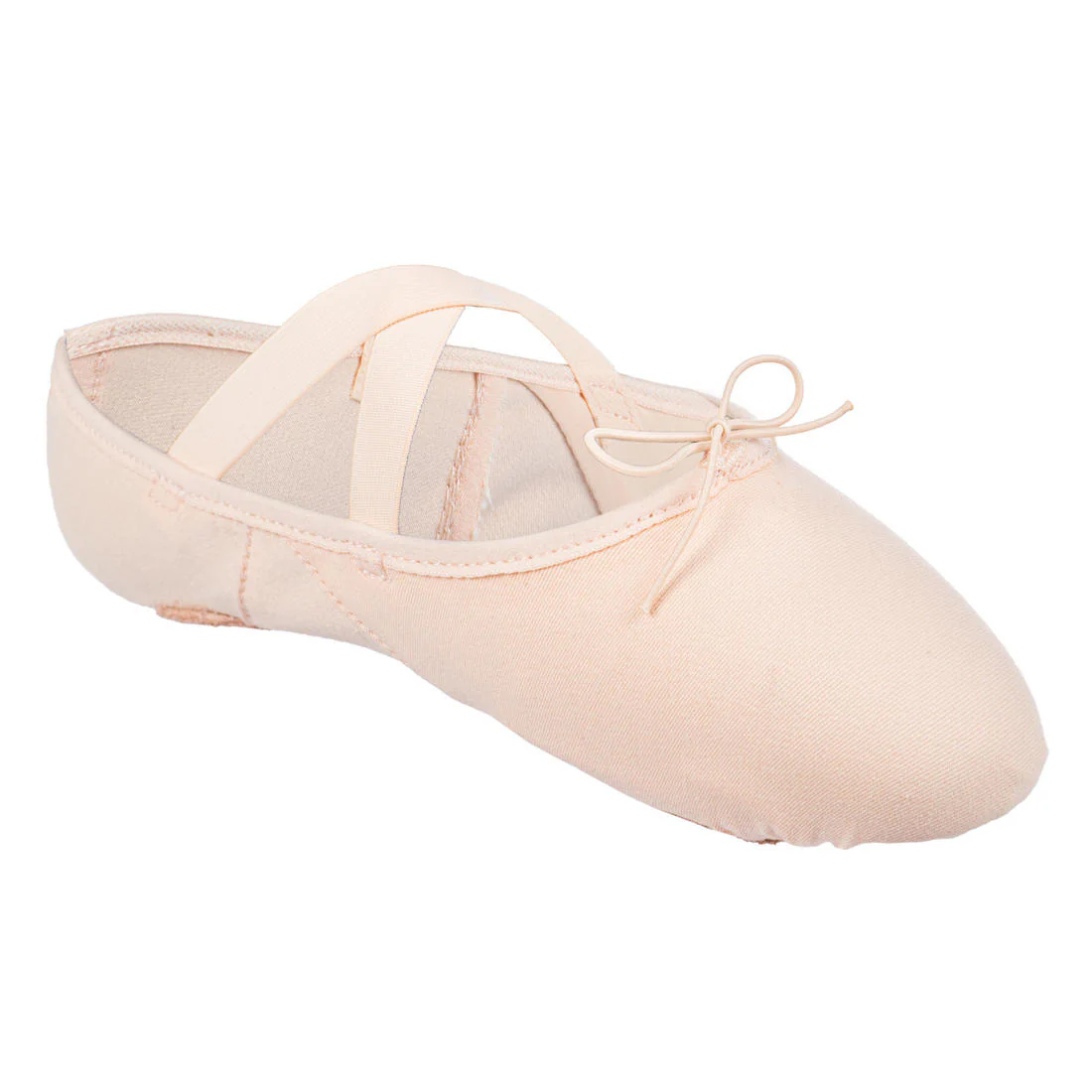 Stretch Canvas Split-Sole Demi-Pointe Ballet Shoes Size 7 to 7.5 - Salmon