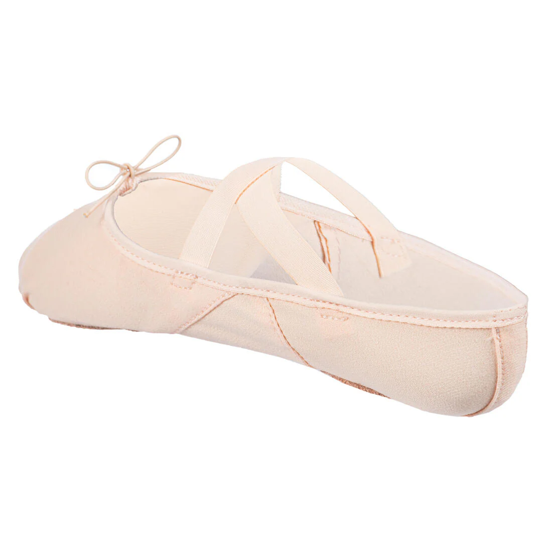 Stretch Canvas Split-Sole Demi-Pointe Ballet Shoes Size 7 to 7.5 - Salmon - Image 2