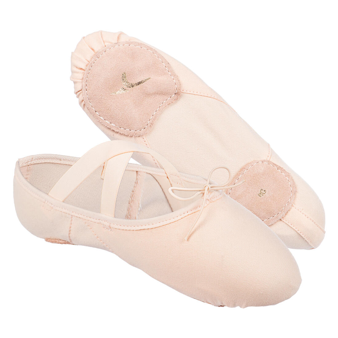 Stretch Canvas Split-Sole Demi-Pointe Ballet Shoes Size 7 to 7.5 - Salmon - Image 8