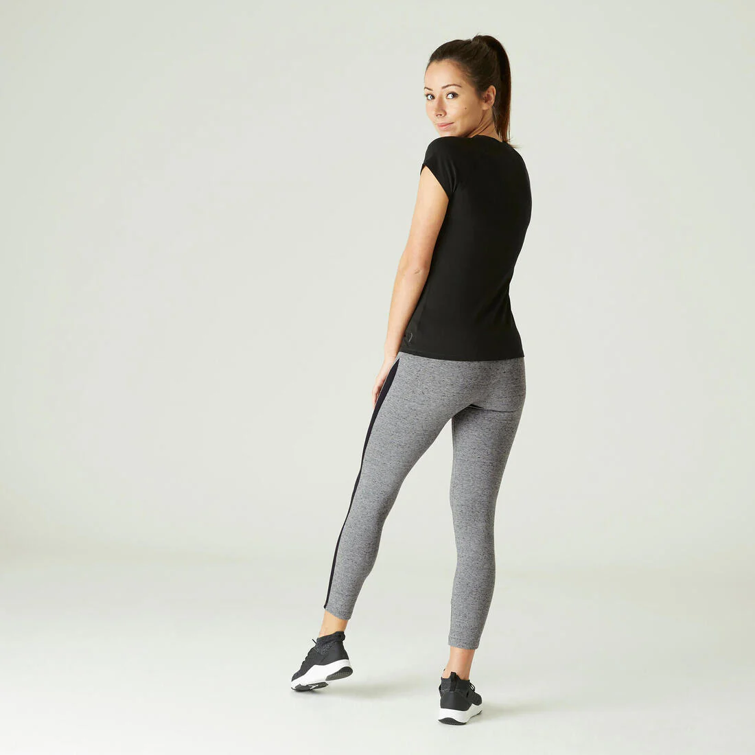 Stretchy Fitness Cotton Capri Leggings - Image 5