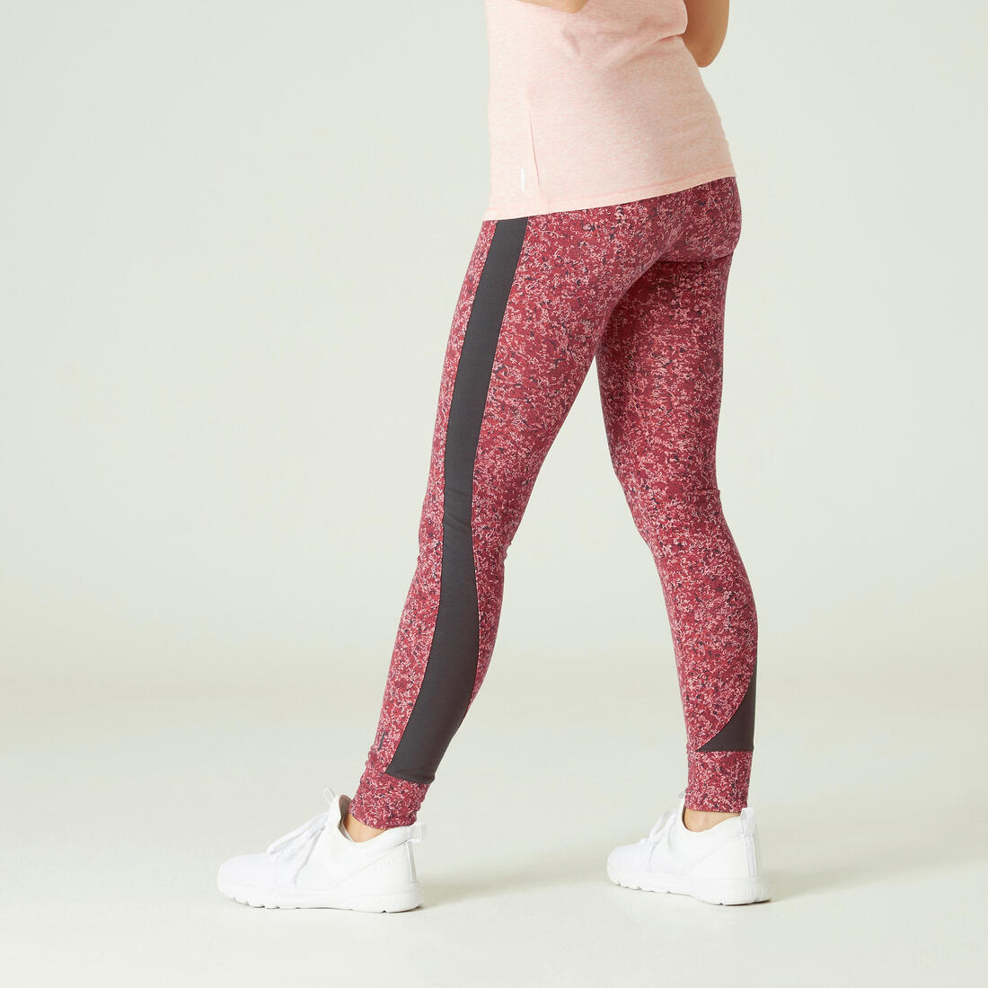 Stretchy High-Waisted Cotton Fitness Leggings Print - Image 2