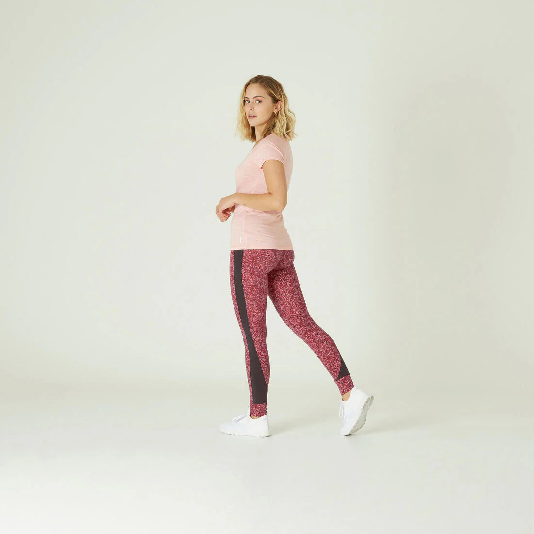 Stretchy High-Waisted Cotton Fitness Leggings Print - Image 5