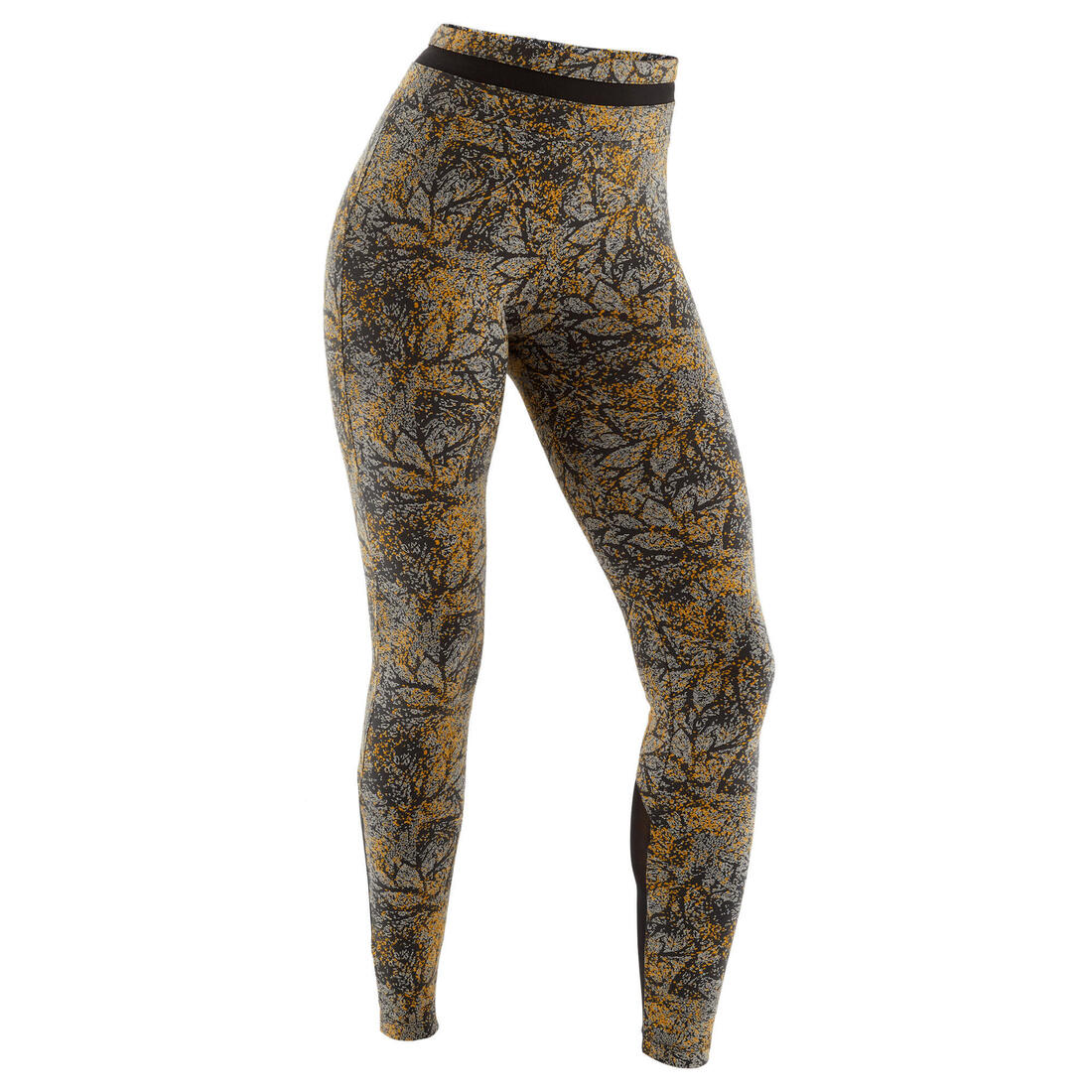 Stretchy High-Waisted Cotton Fitness Leggings with Mesh Print - Image 15