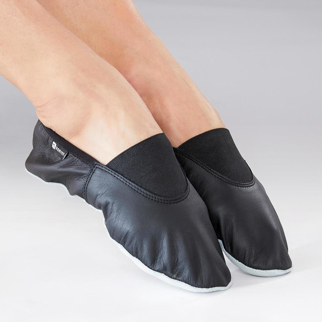 Supple Leather Modern Jazz Dance Shoes Size 7 to 8 - Black - Image 3