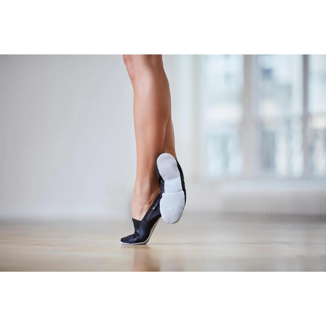 Supple Leather Modern Jazz Dance Shoes Size 7 to 8 - Black - Image 6