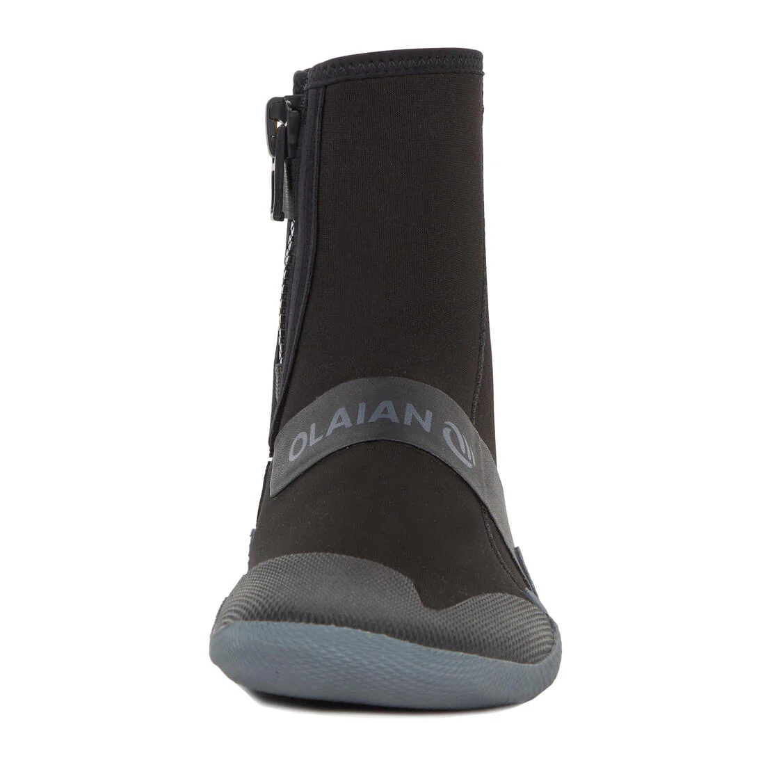 Surfing Neoprene Zip Booties 500 3 mm - Black/Grey - Image 3
