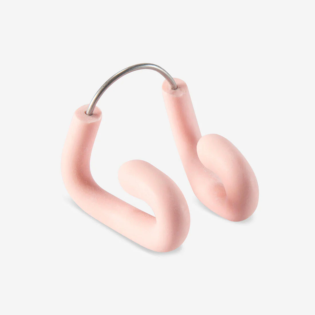 Swimming adjustable stainless steel-latex nose clip pastel pink