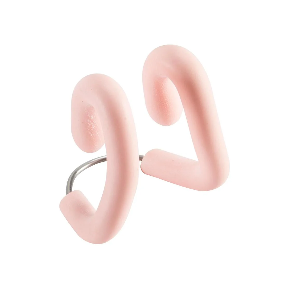 Swimming adjustable stainless steel-latex nose clip pastel pink - Image 2