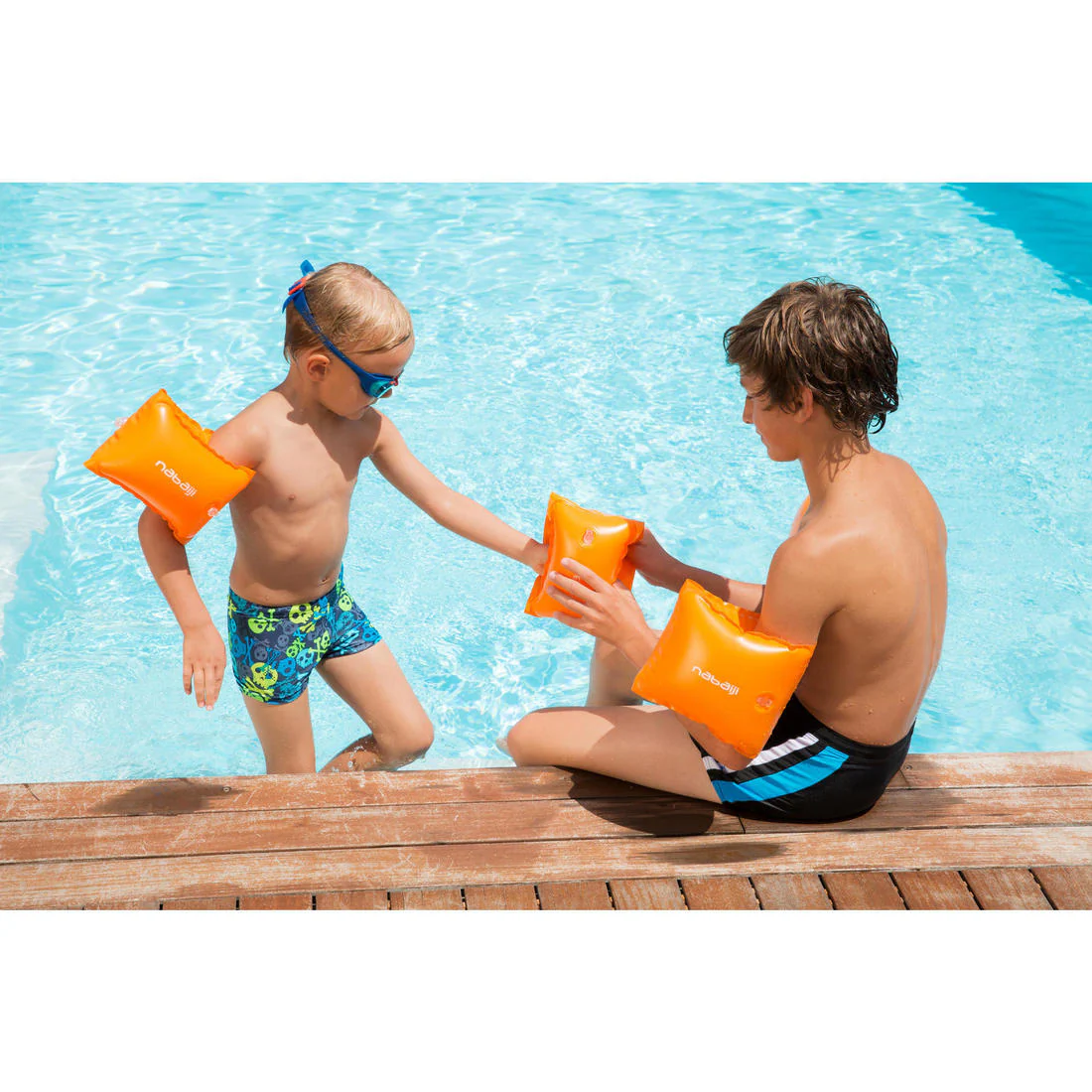 Swimming armbands for 11-30 kg kids - orange - Image 7