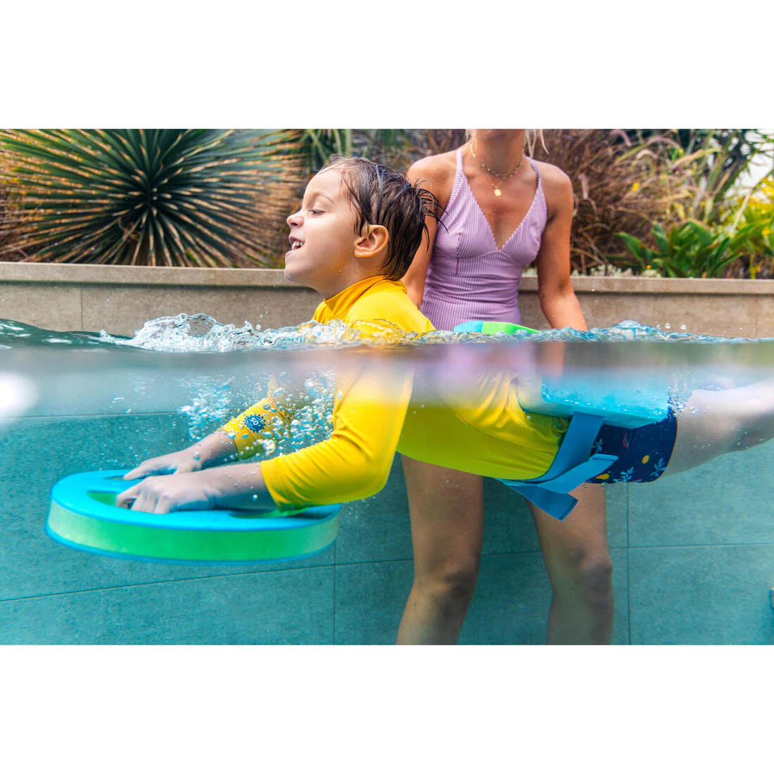 Swimming belt 15-60 kg with blue green foam floats - Image 5