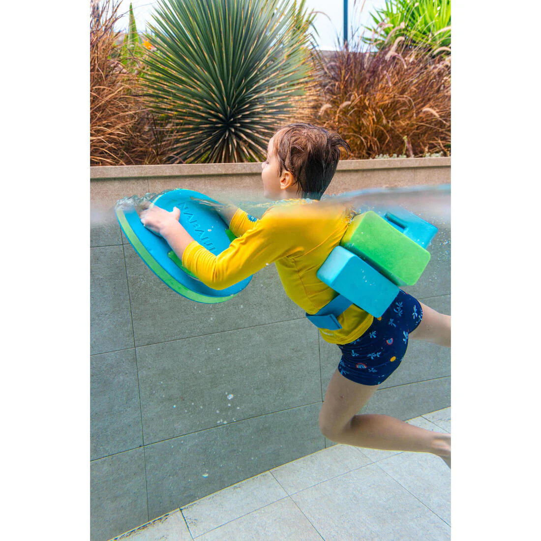 Swimming belt 15-60 kg with blue green foam floats - Image 6