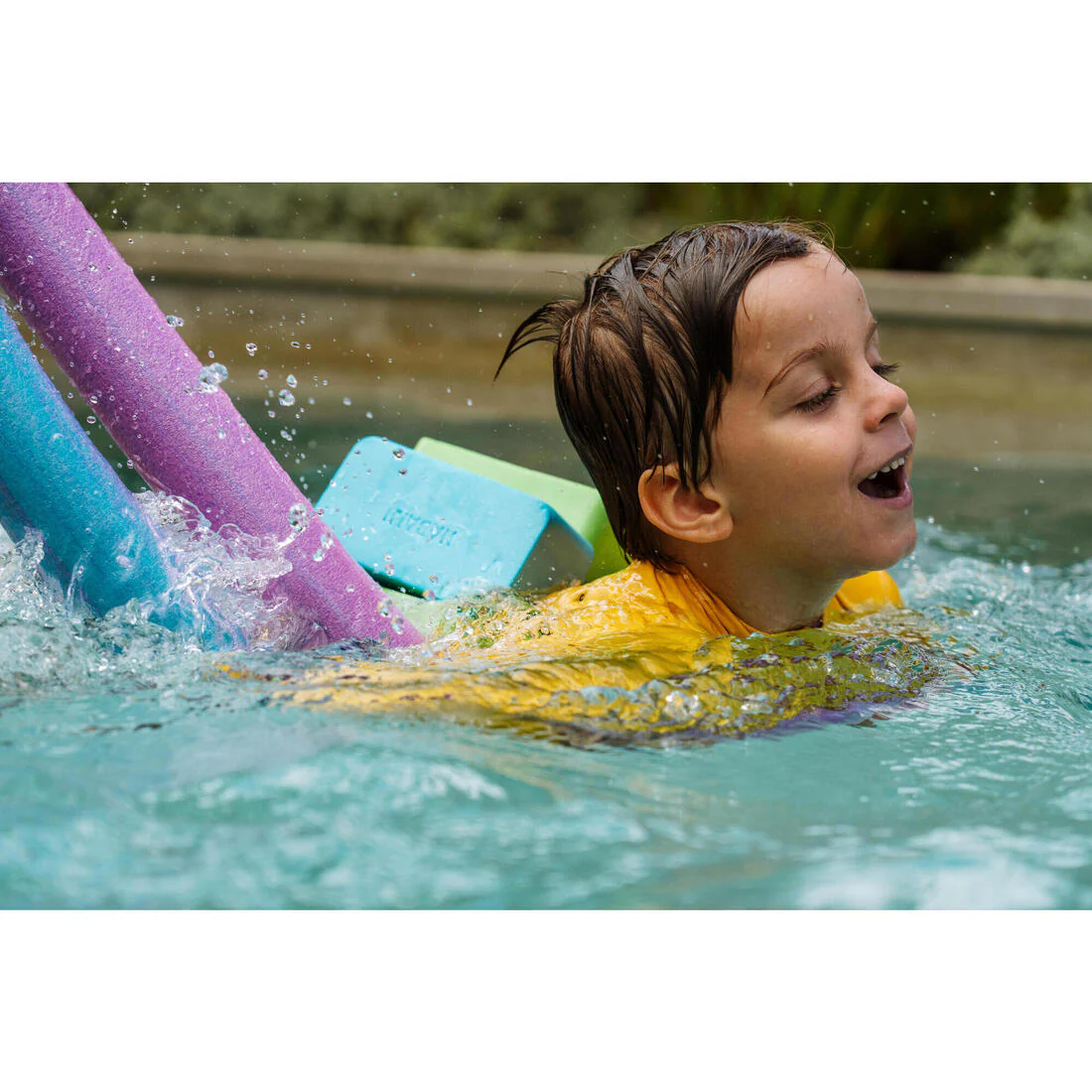 Swimming belt 15-60 kg with blue green foam floats - Image 7