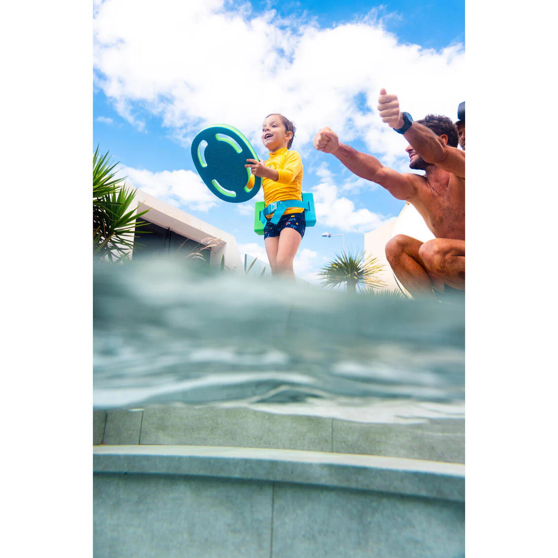 Swimming belt 15-60 kg with blue green foam floats - Image 8