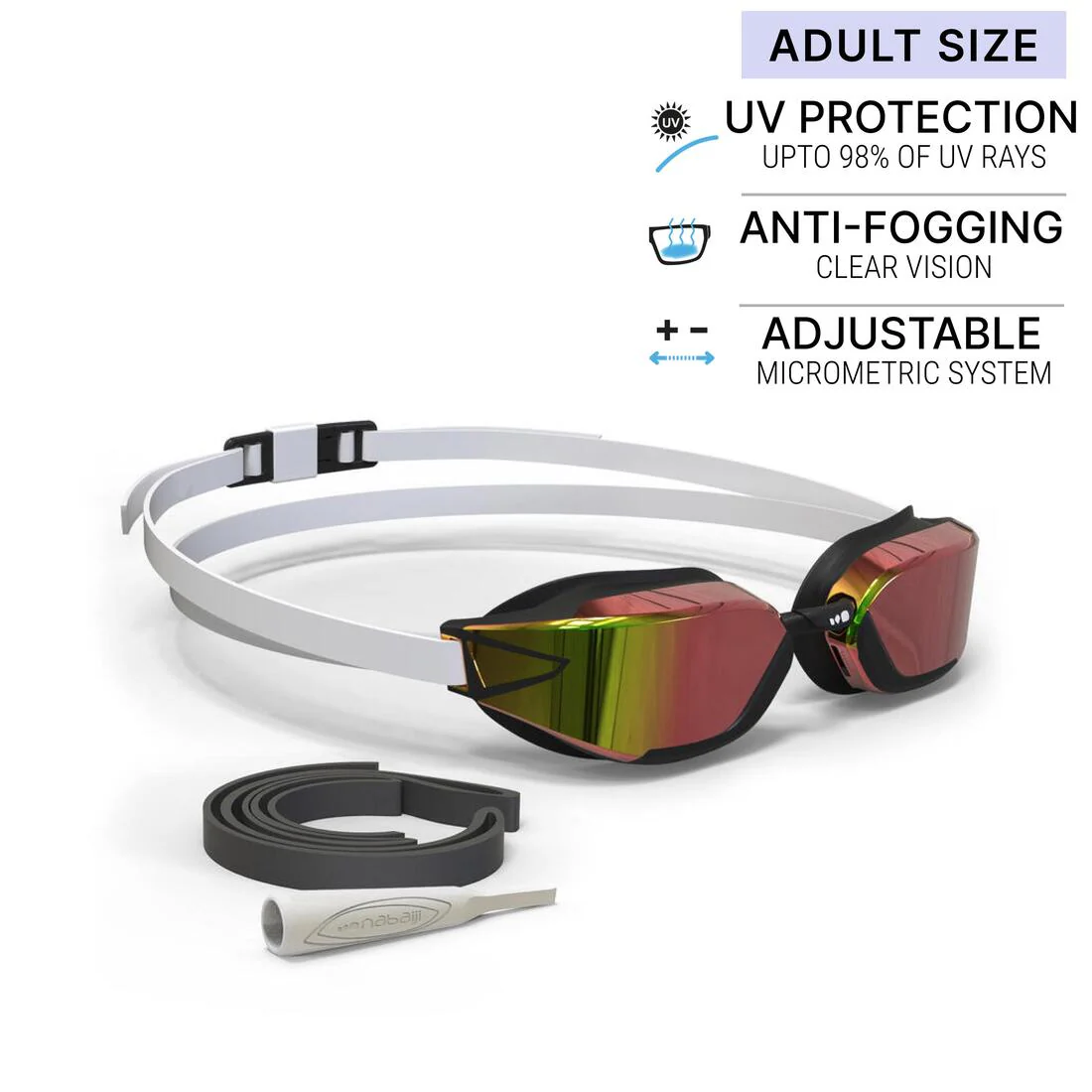 Swimming goggles One Size Fits All - Bfast black mirror orange fire - Image 18
