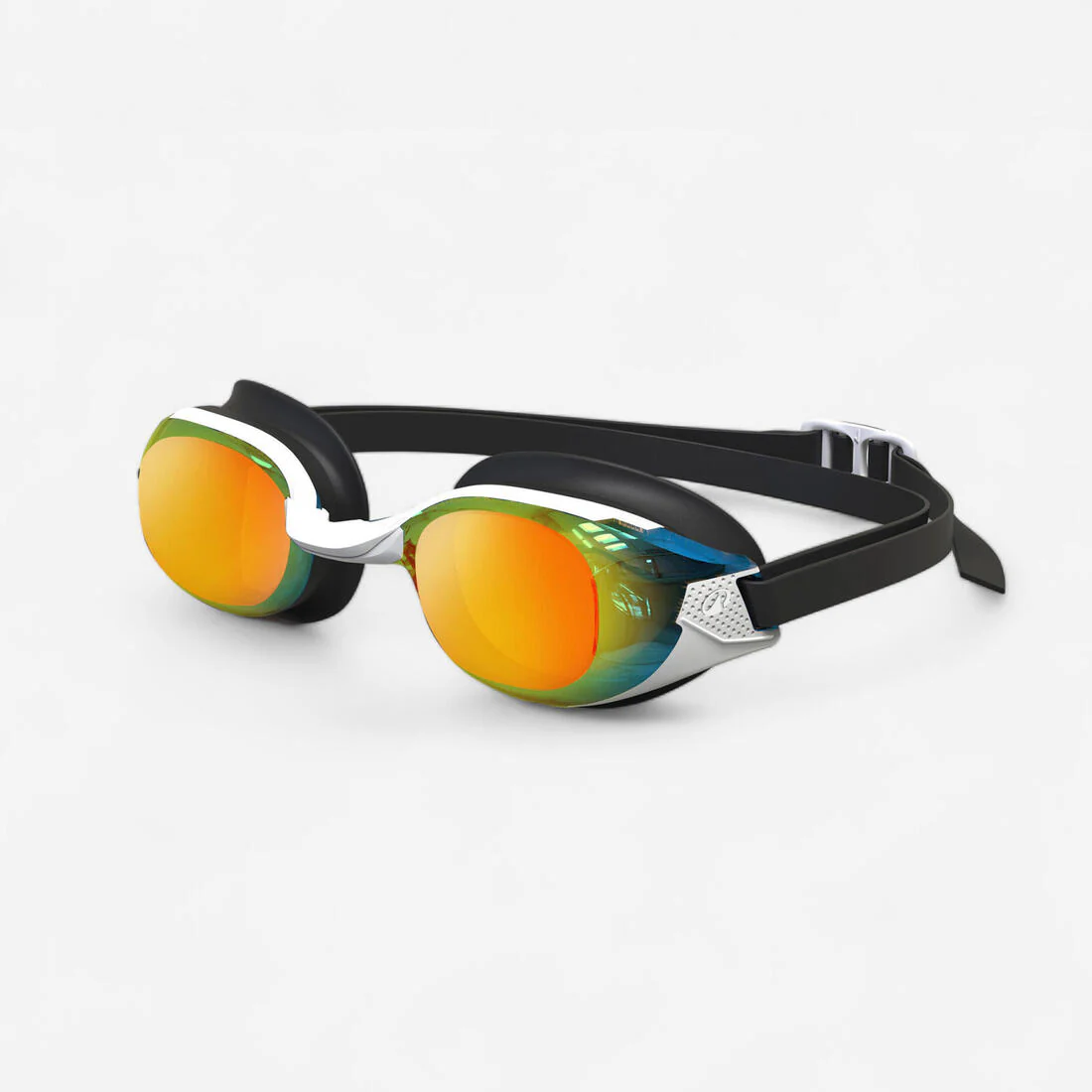 Swimming goggles One Size Fits All - Bfit white mirror lenses pink pearl