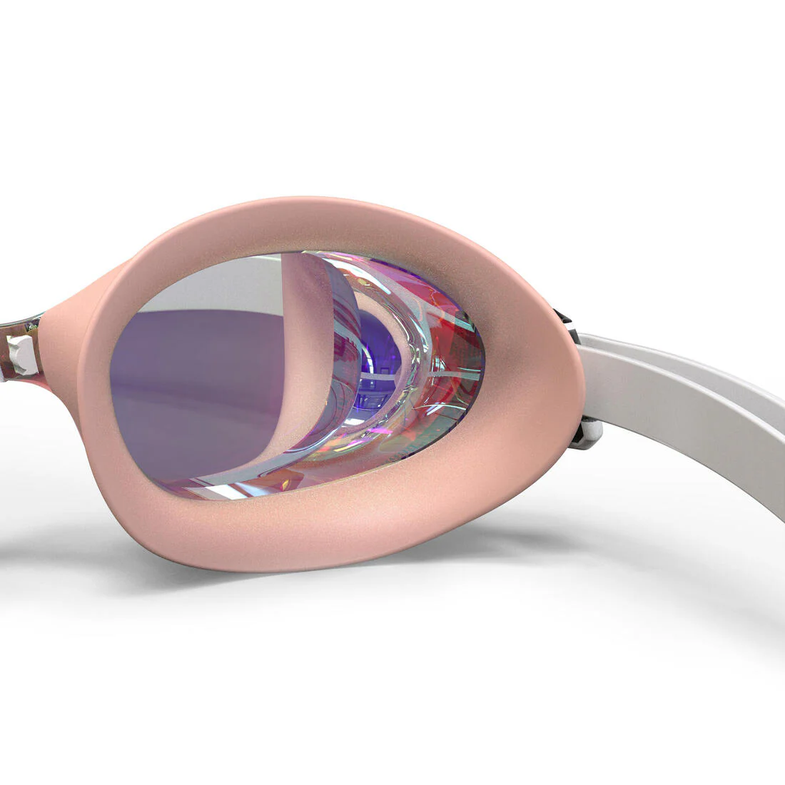 Swimming goggles One Size Fits All - Bfit white mirror lenses pink pearl - Image 18