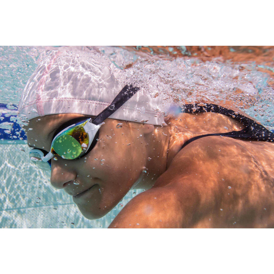 Swimming goggles One Size Fits All - Bfit white tinted - New anti-fog - Image 15