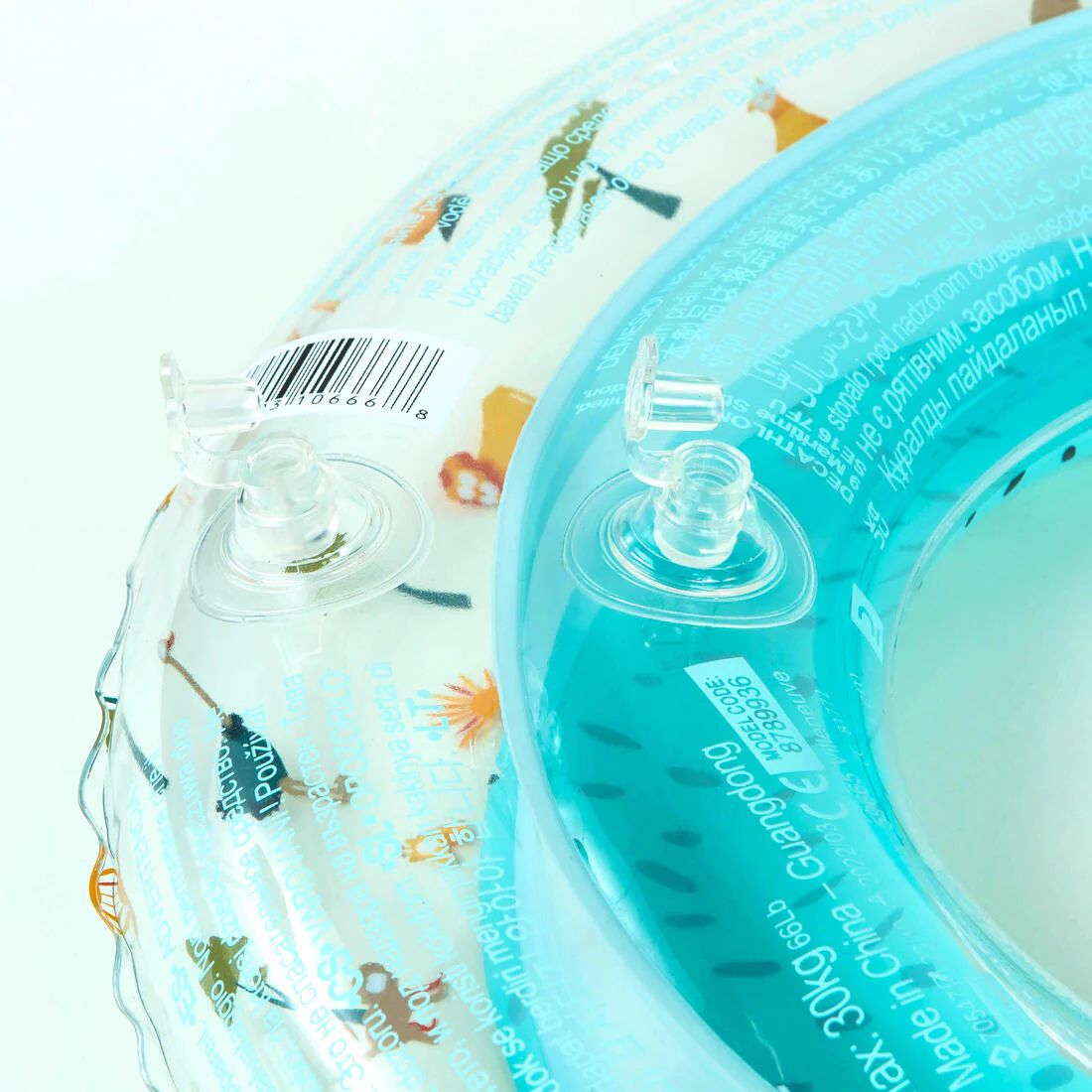 Swimming inflatable 51 cm pool ring for kids aged 3-6 - Green “PANDAS” print - Image 12