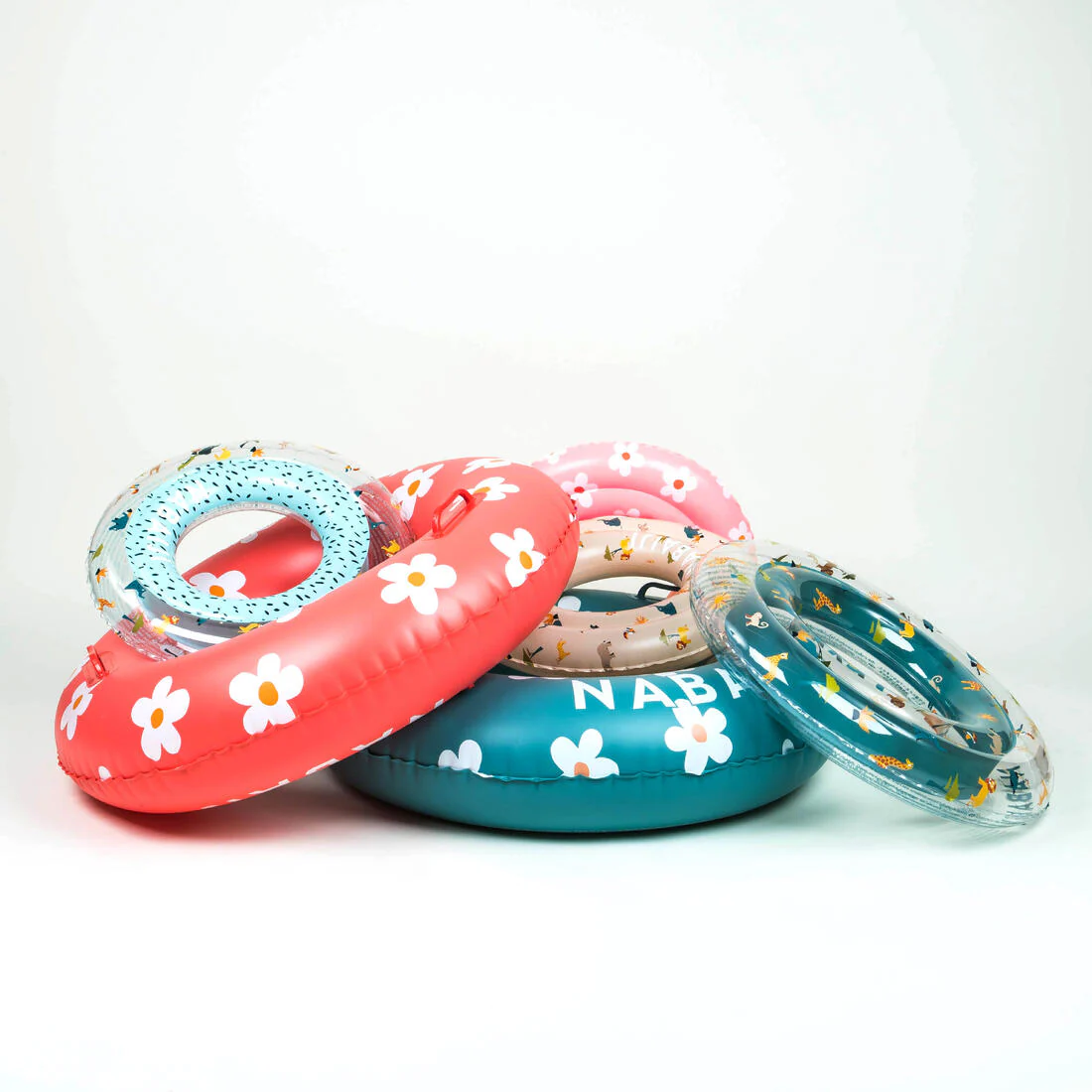 Swimming inflatable 51 cm pool ring for kids aged 3-6 - Green “PANDAS” print - Image 13