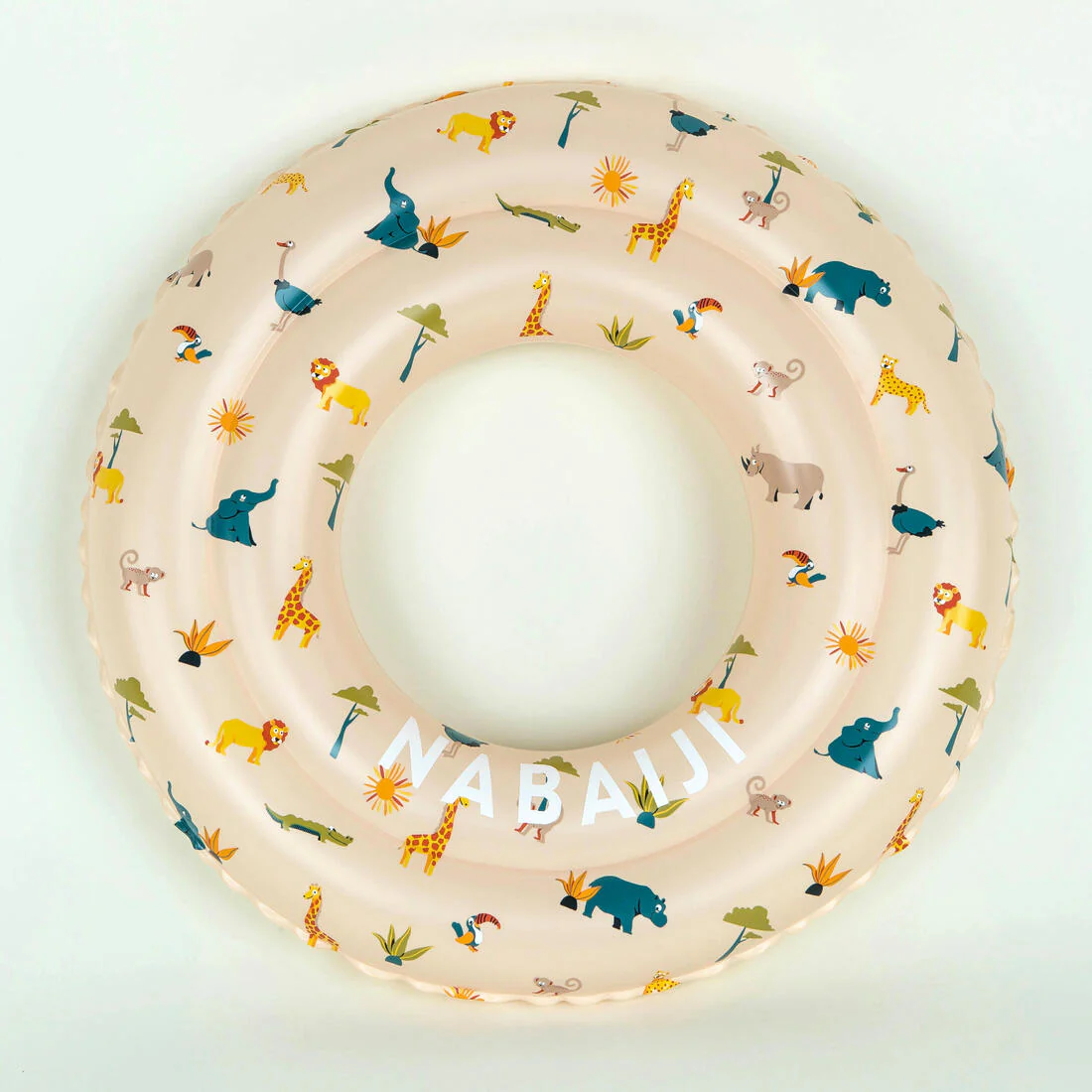 Swimming inflatable 51 cm pool ring for kids aged 3-6 - Green “PANDAS” print - Image 3