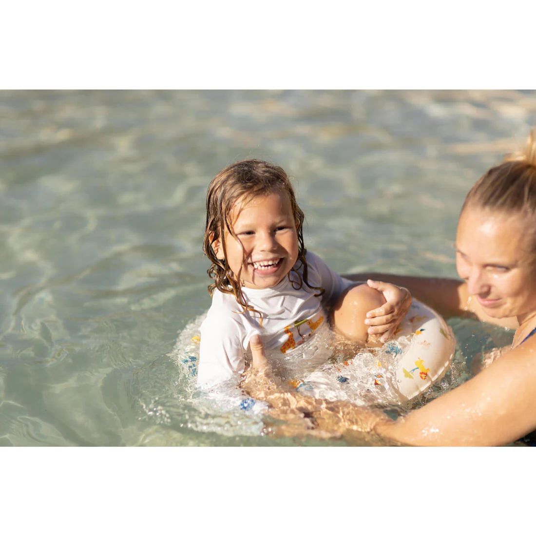 Swimming inflatable 51 cm pool ring for kids aged 3-6 - Green “PANDAS” print - Image 32