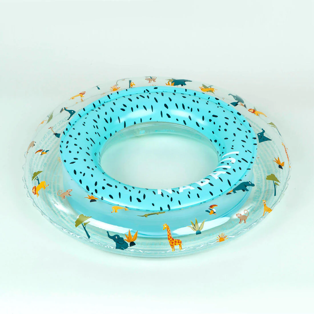Swimming inflatable 51 cm pool ring for kids aged 3-6 - Green “PANDAS” print - Image 4