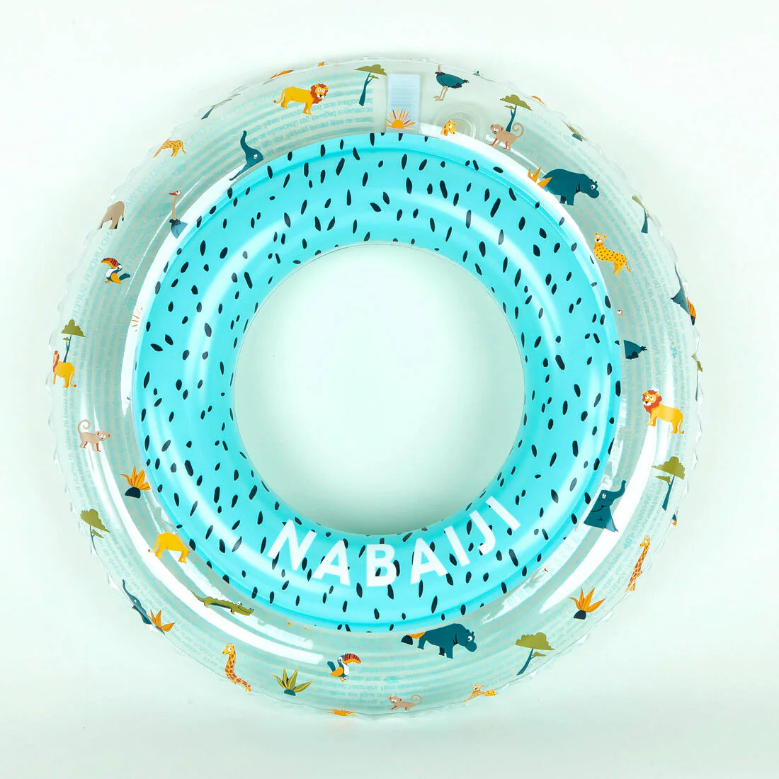 Swimming inflatable 51 cm pool ring for kids aged 3-6 - Green “PANDAS” print - Image 7